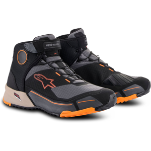 Alpinestars Zapatillas de Moto  CR-X Drystar Negro-Marrón Claro-Naranja