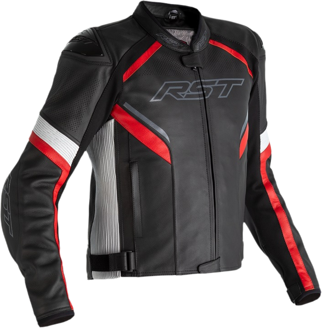 RST Chaqueta de Moto  Sabre Airbag Negro-Blanco-Rojo