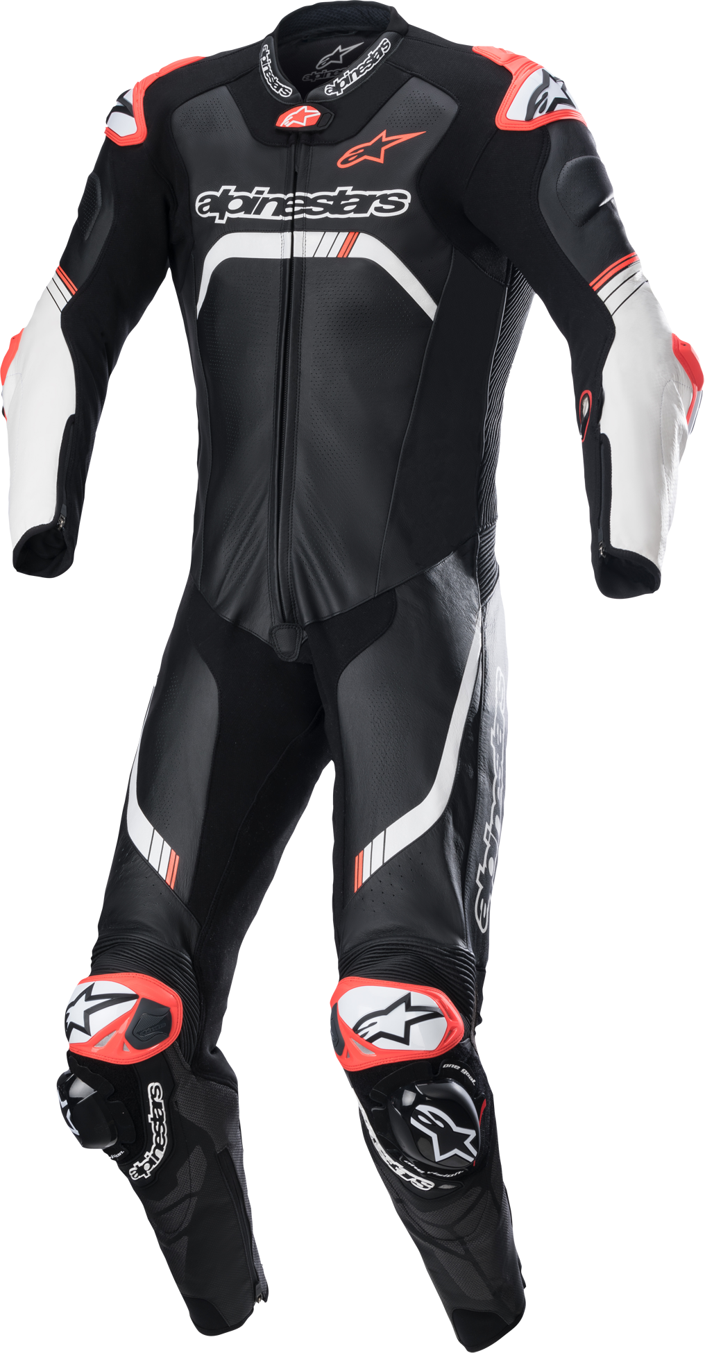 Alpinestars Mono de cuero  GP Tech V4 Negro-Blanco