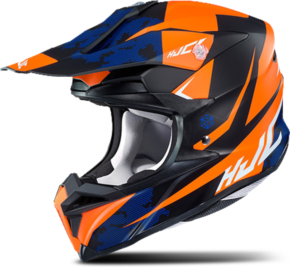 HJC Casco de Cross  i50 Tona Negro-Naranja-Azul Marino