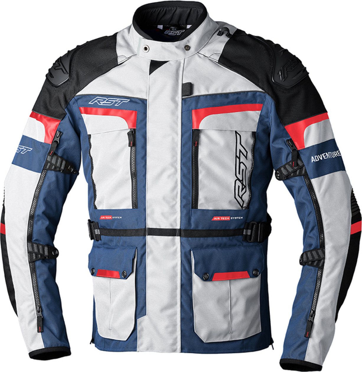 RST Chaqueta de Moto Mujer  Pro Series Adventure-X Plateado-Azul-Rojo