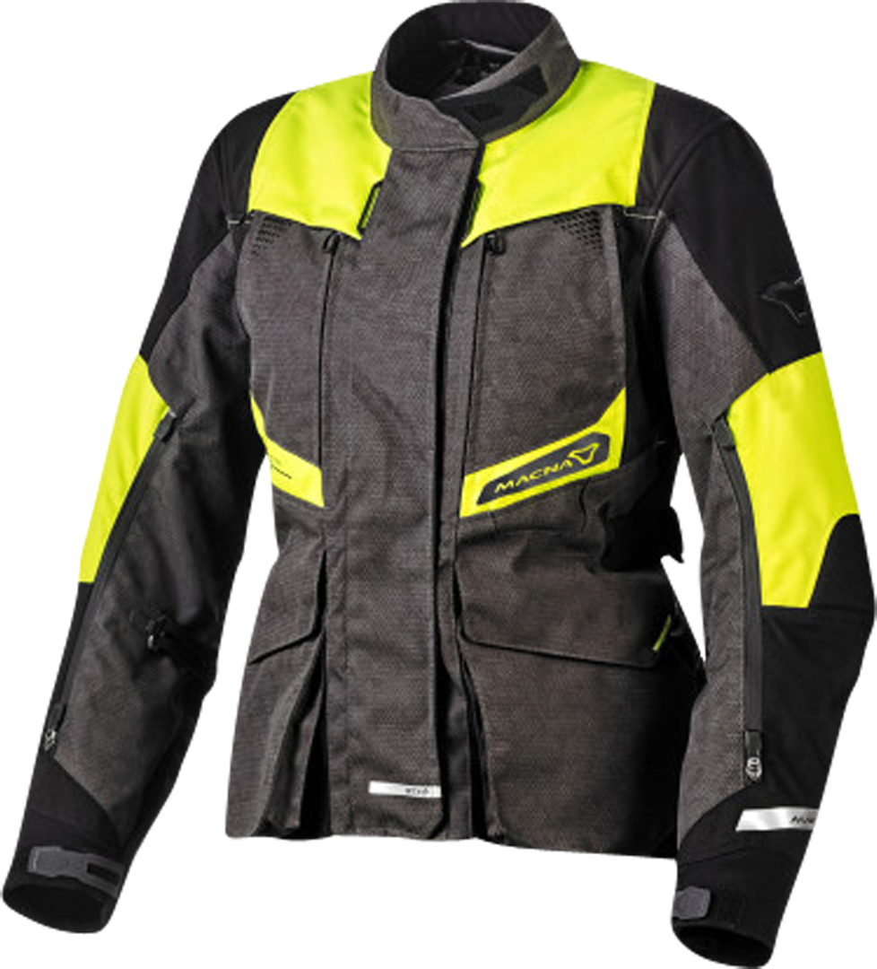 Macna Chaqueta de Moto  Fusor Night Eye Mujer Amarillo Fluo