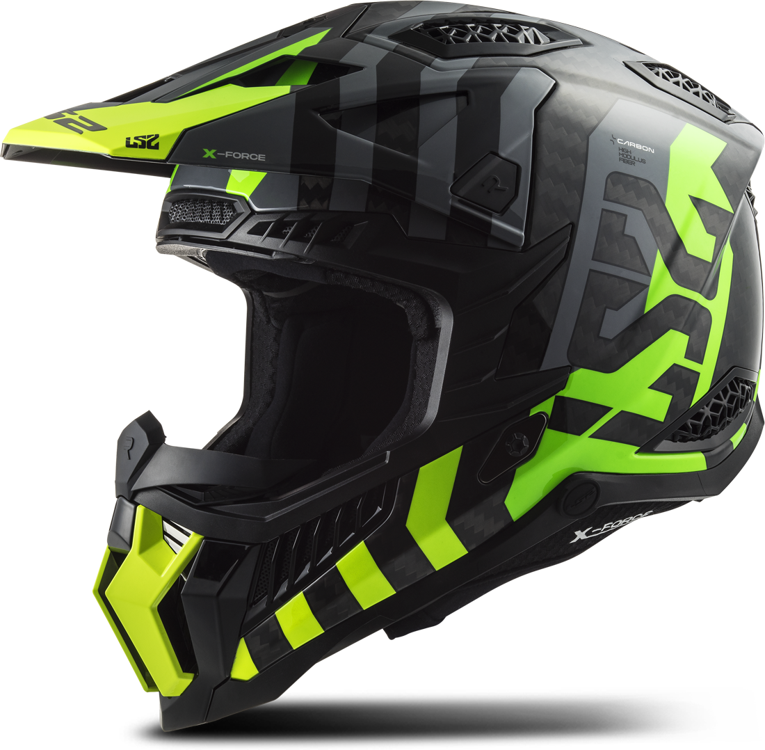 LS2 Casco de Cross  MX703 X-FORCE Barrier HiVis Amarillo-Verde