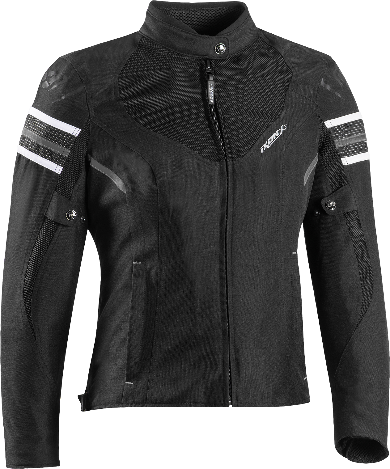 Ixon Chaqueta de Moto para Mujer  Ilana Evo Negro-Blanco