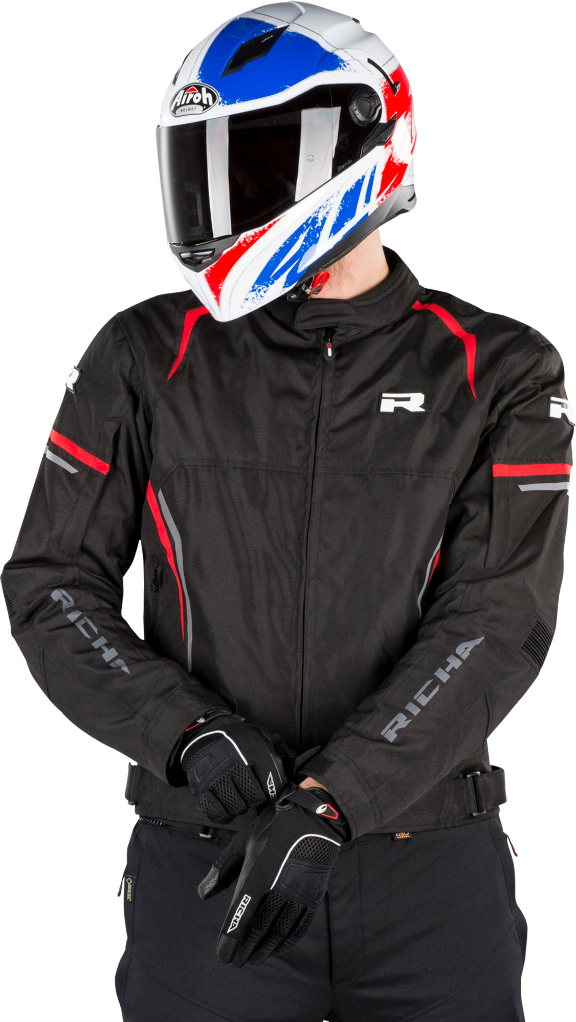 Richa Chaqueta de Moto  Gotham 2 Negro-Rojo