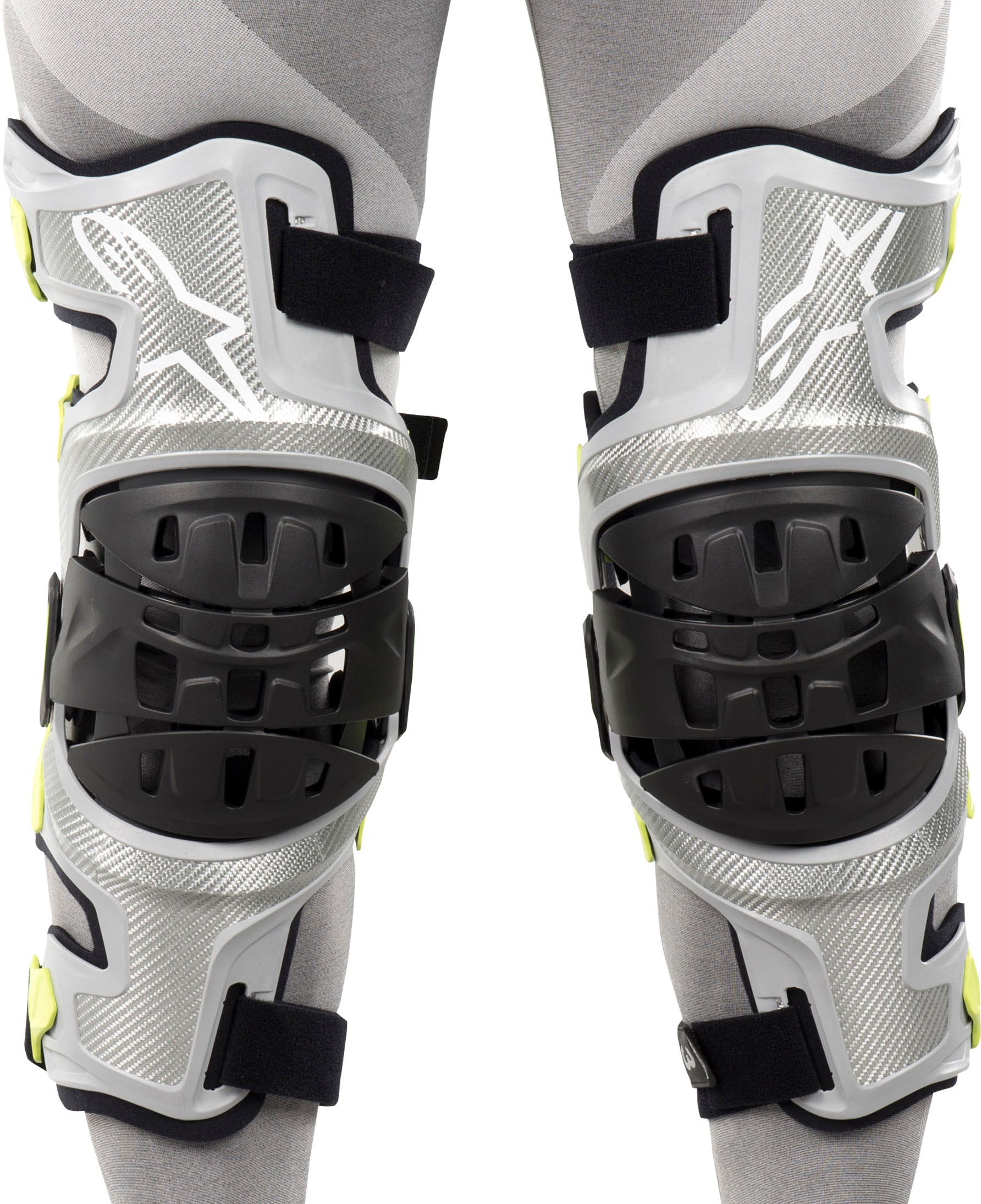 Alpinestars Rodilleras  Bionic-7 Amarillo Fluo-Plata