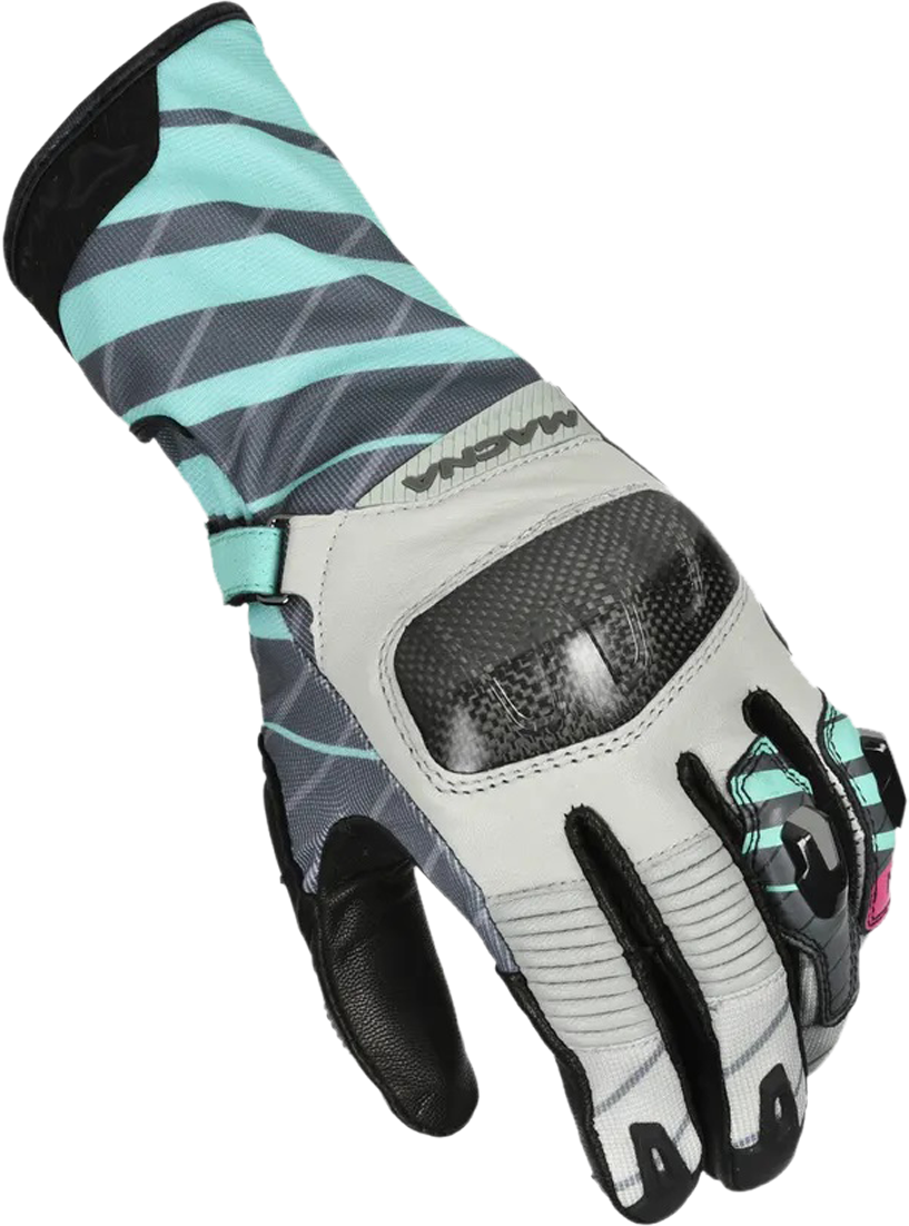 Macna Guantes de Moto Mujer  Krown Negro-Verde Menta