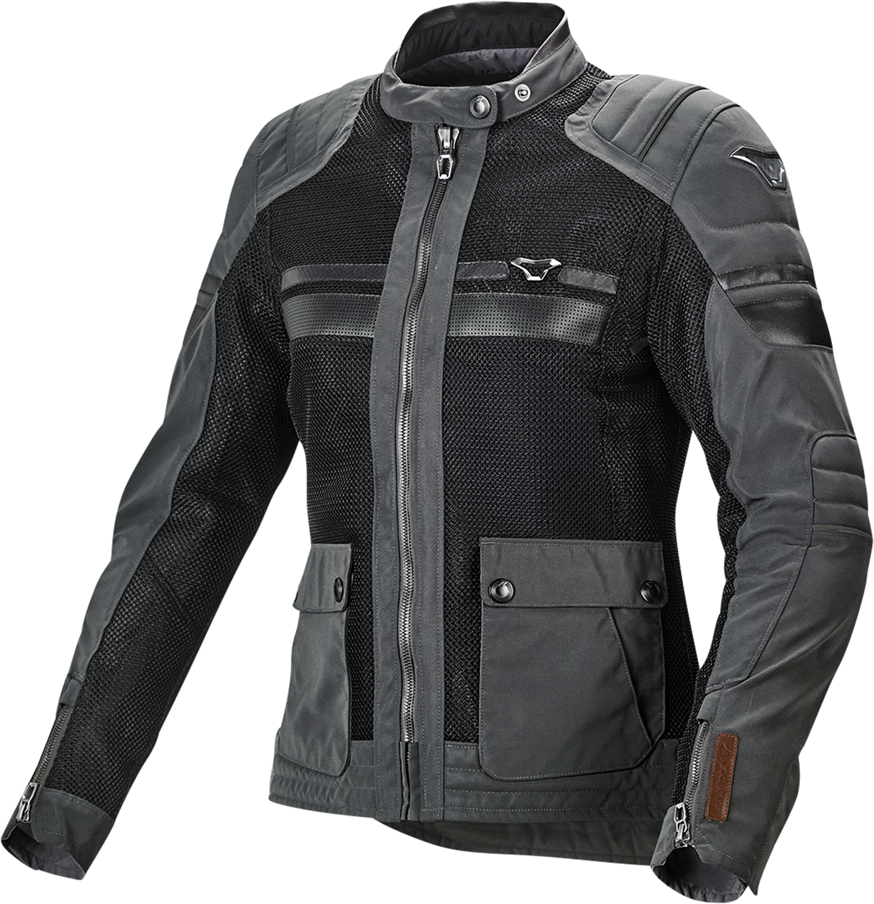 Macna Chaqueta de Moto  Fluent Mujer Negro-Gris