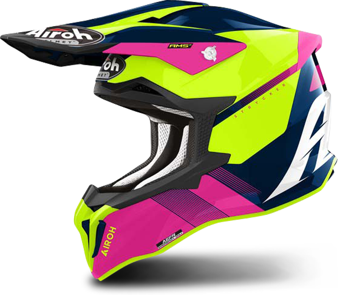 Airoh Casco de Cross  Strycker Blazer Azul-Rosa