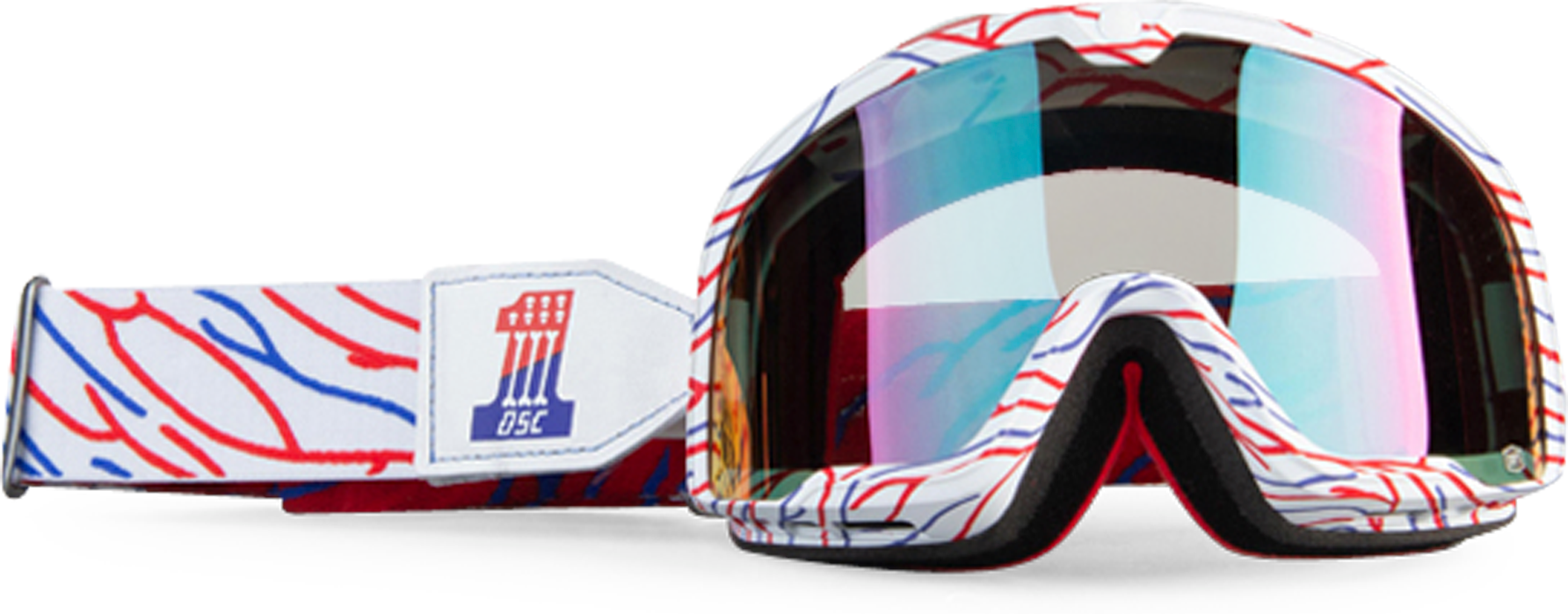 100% Gafas de Cross  Barstow Death Spray Customs Rojo-Blanco-Azul