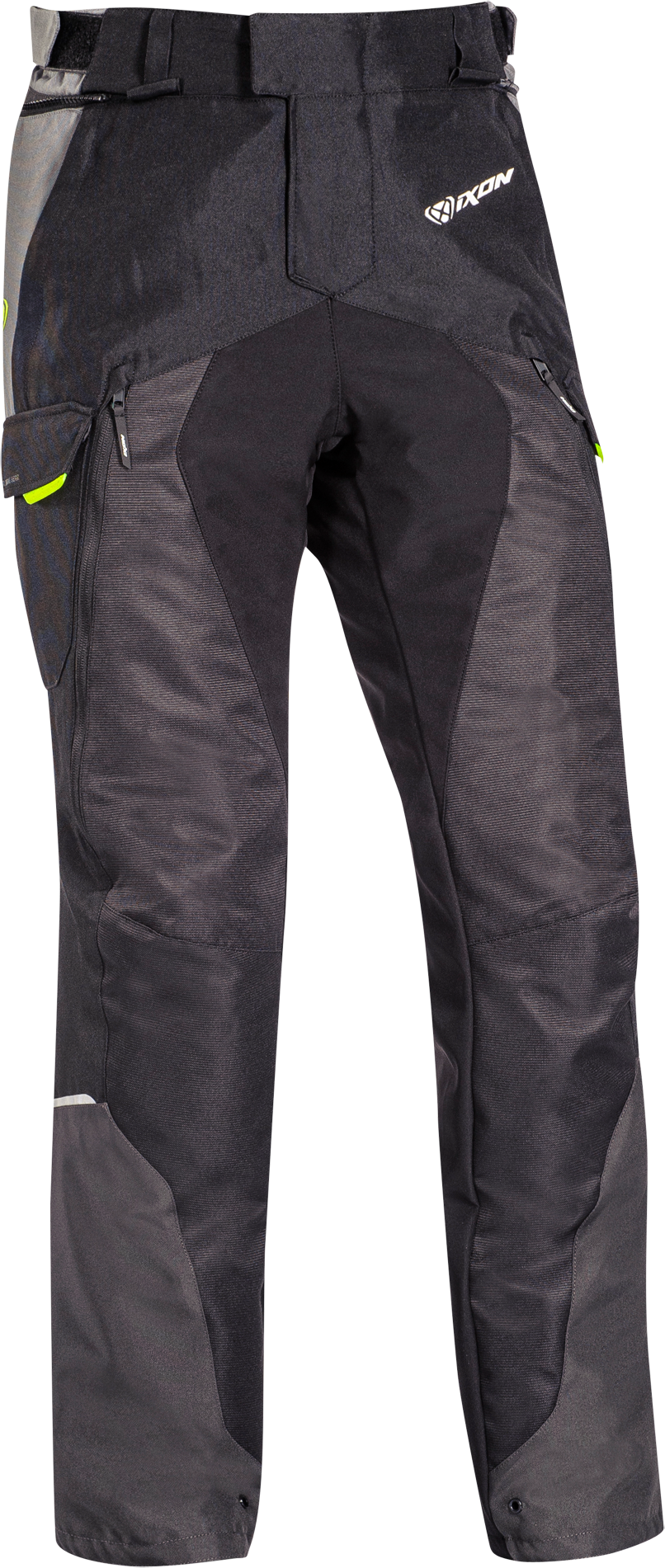 Ixon Pantalones de Moto  Balder Negro-Gris-Amarillo Brillante