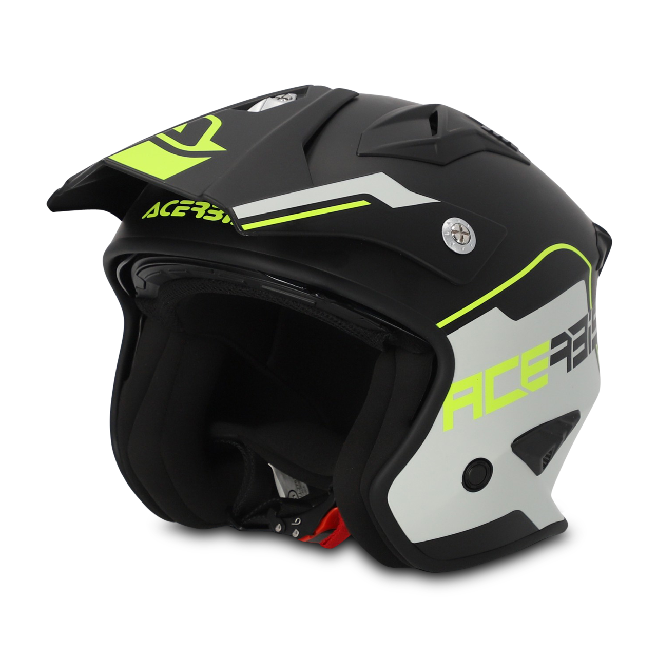 Acerbis Casco Jet  Aria Negro-Amarillo Flúor