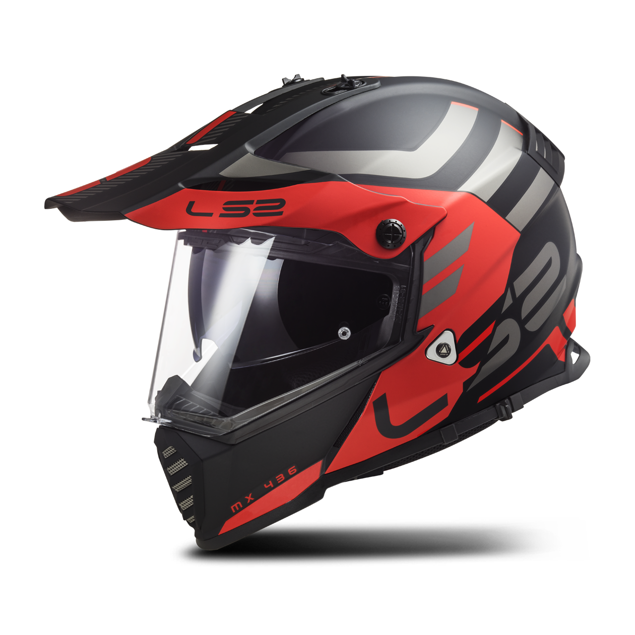 LS2 Casco Adventure  MX436 PIONEER EVO Adventurer Negro Mate-Rojo