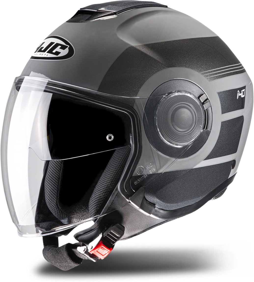 HJC Casco Jet  I40 Spina Gris-Negro