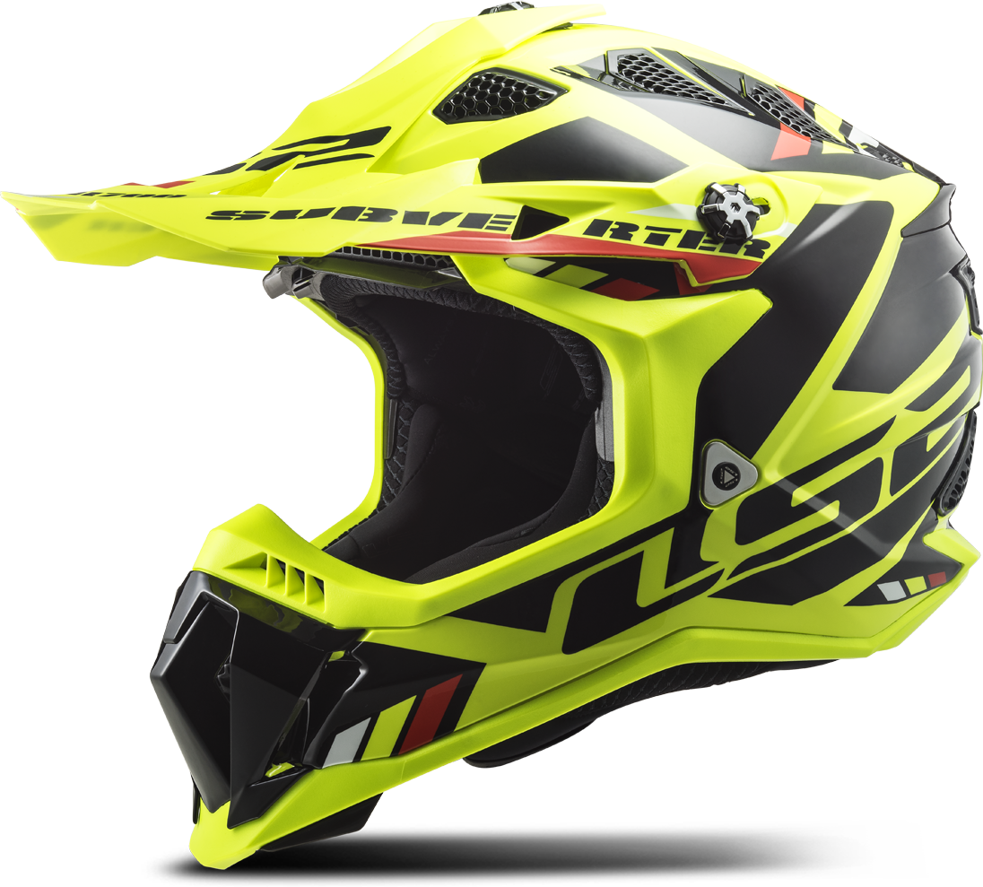 LS2 Casco de Cross  MX700 SUBVERTER Stomp Negro-Amarillo HiVis