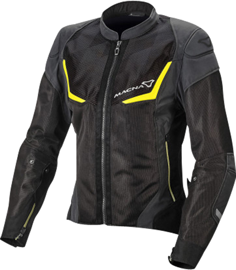 Macna Chaqueta de Moto  Orcano Night Eye Mujer Amarillo Fluo