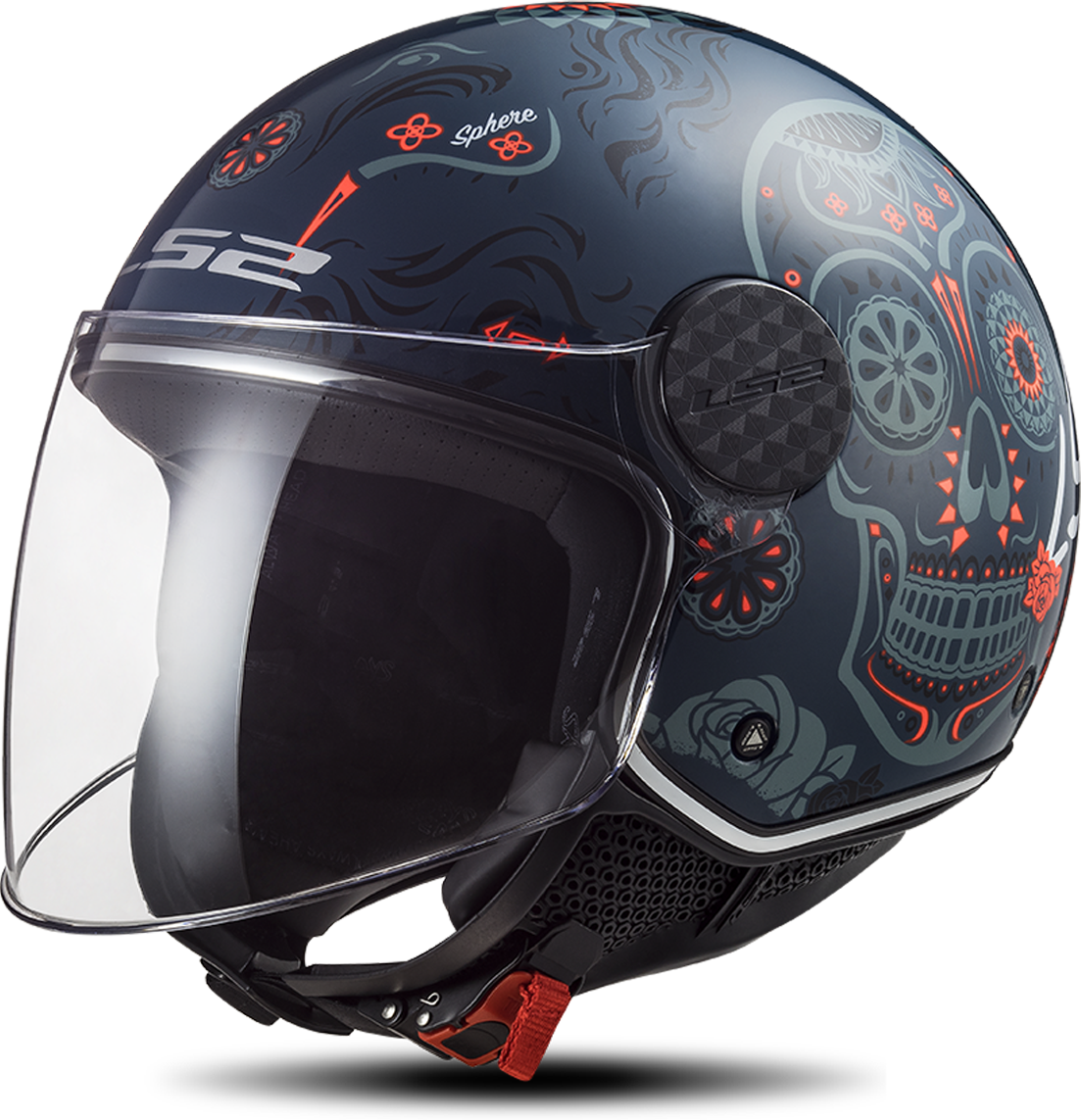 LS2 Casco Jet  OF558 SPHERE LUX MAXCA Cobalto-Naranja