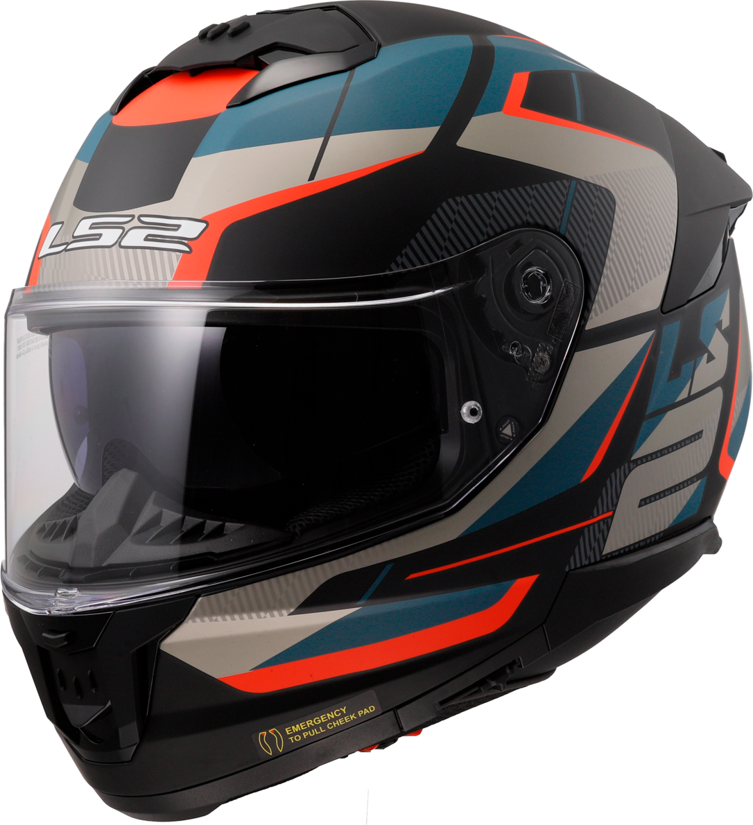 LS2 Casco Integral  FF808 Stream II Road Negro Mate-Azul