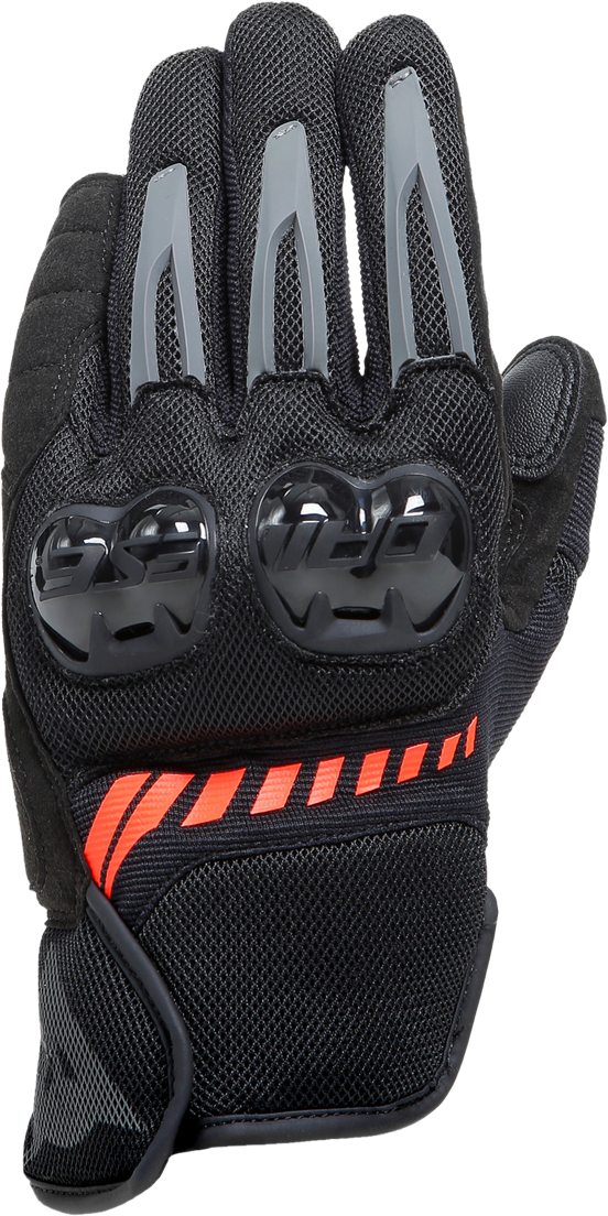 Dainese Guantes de Moto  MIG 3 Air Negro-Rojo Fluo