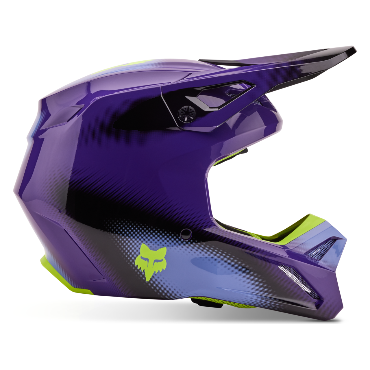 FOX Casco de Cross  V1 Interfere Púrpura-Azul