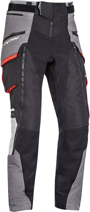 Ixon Pantalones de Moto  Ragnar Negro-Gris-Rojo