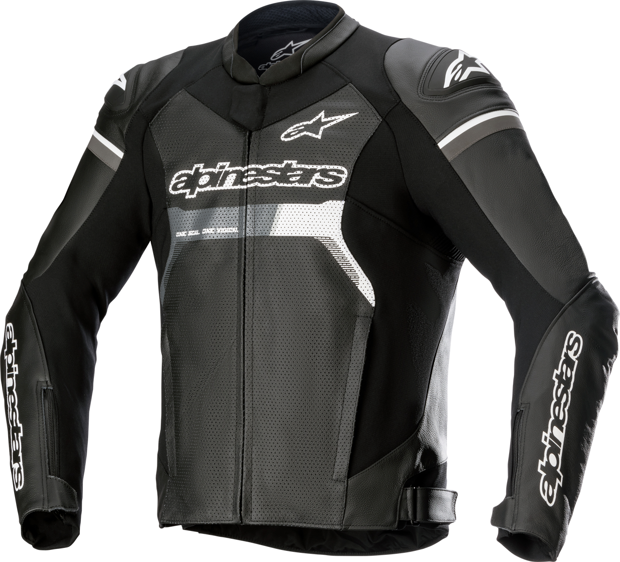 Alpinestars Chaqueta de Moto de Cuero  GP Force Negra