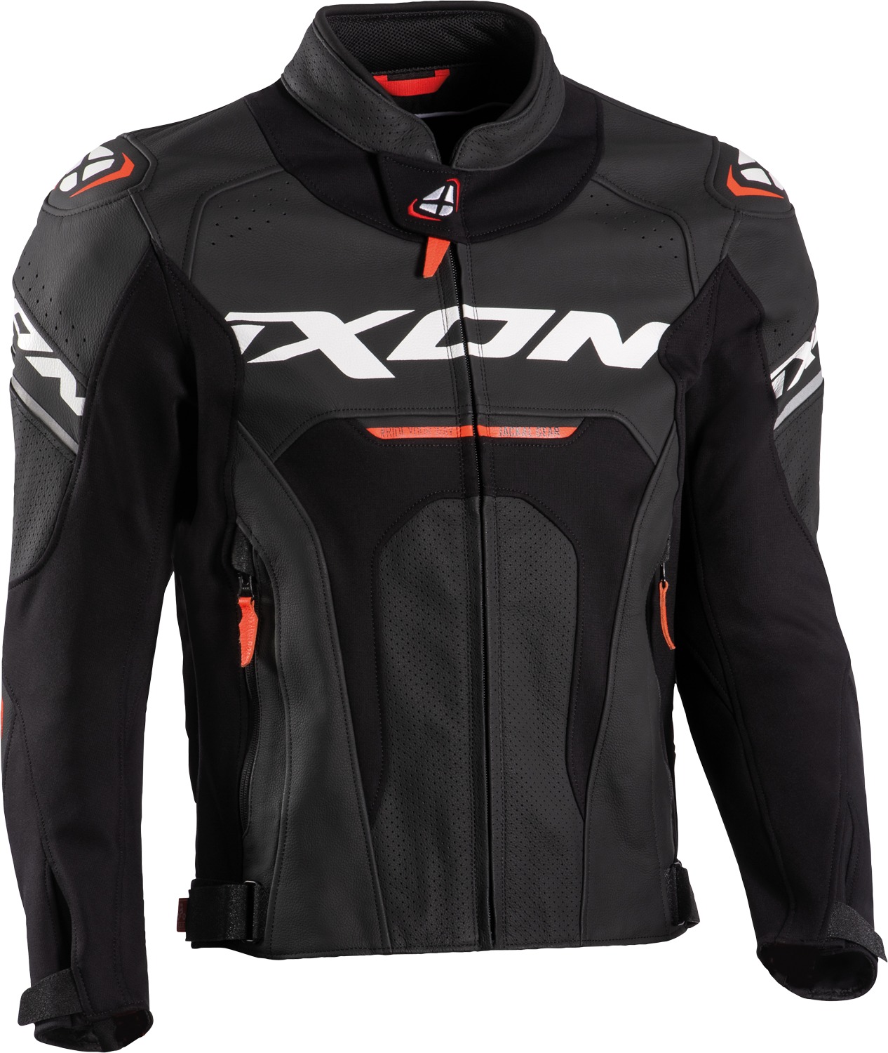 Ixon Chaqueta de Moto  Jackal Negro-Blanco-Rojo