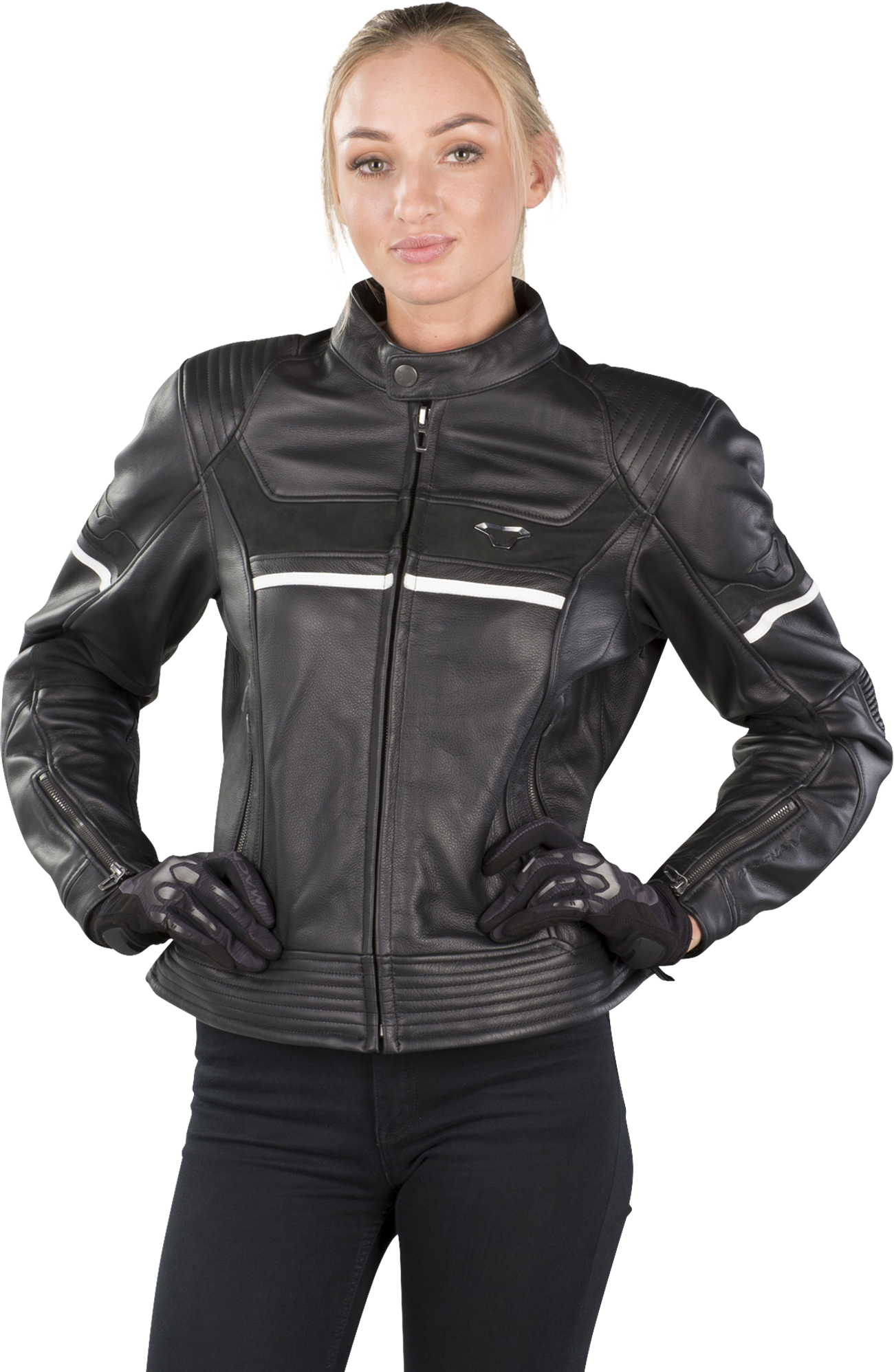 Macna Chaqueta de cuero  Daisy Mujer Negra