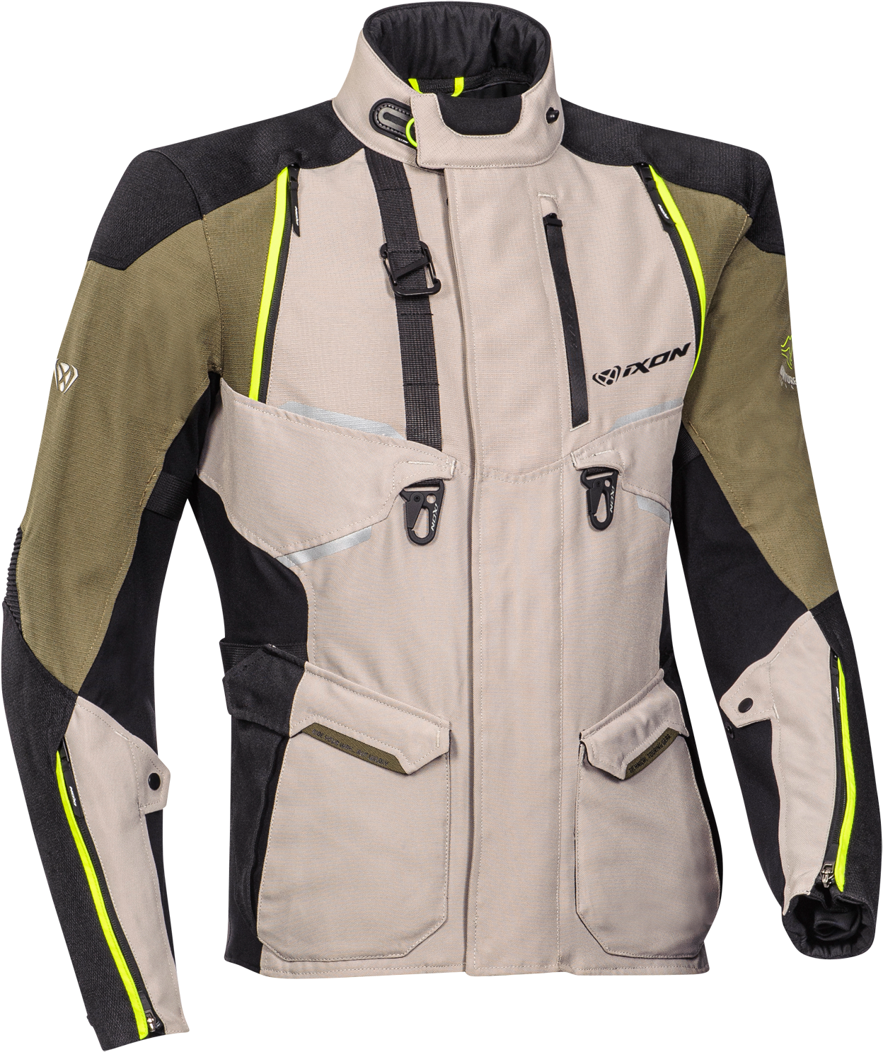 Ixon Chaqueta de Moto  Eddas Beige-Marrón-Negro