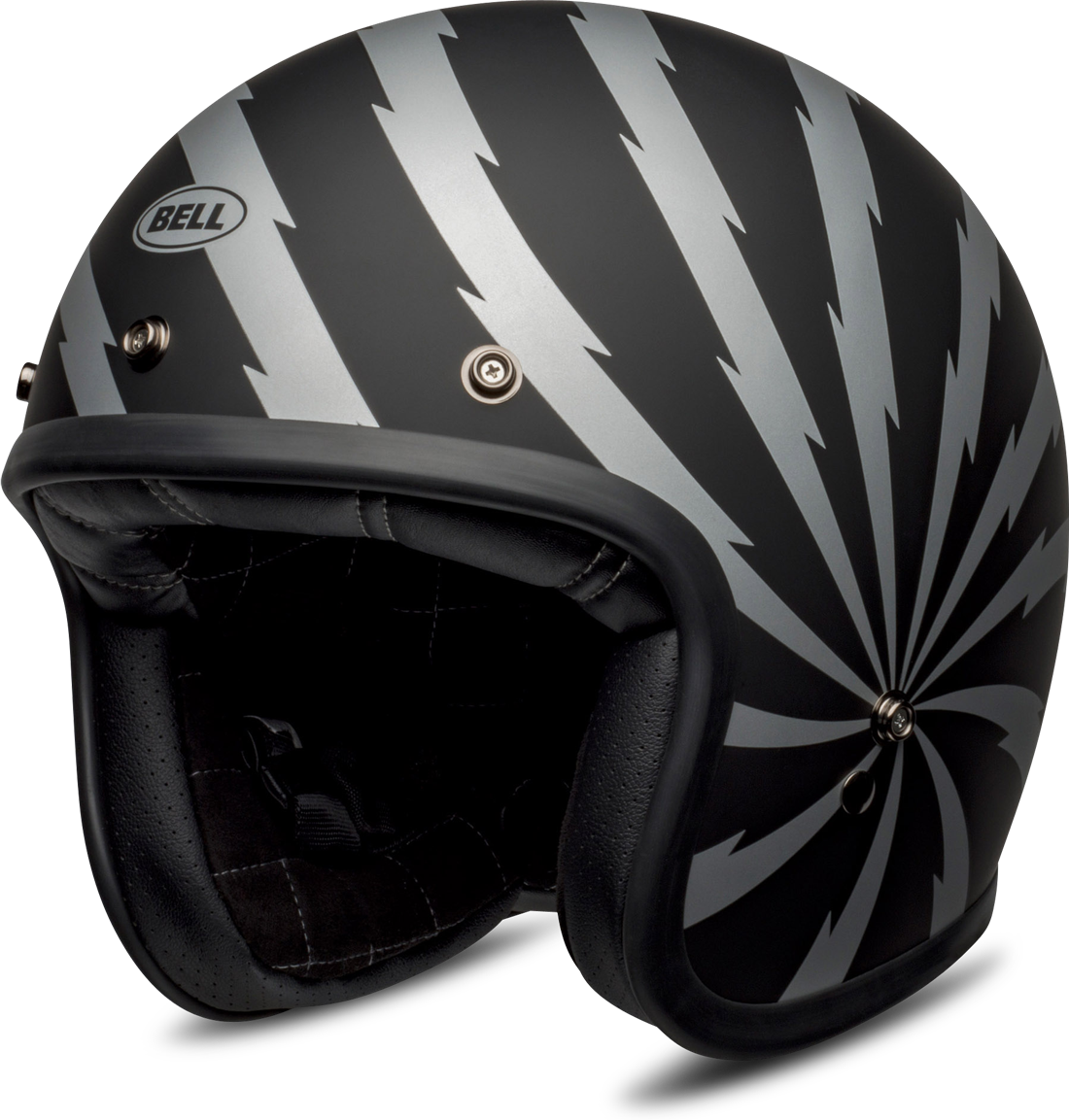 BELL Casco Jet  Custom 500 DLX Vertigo Negro Mate-Plata