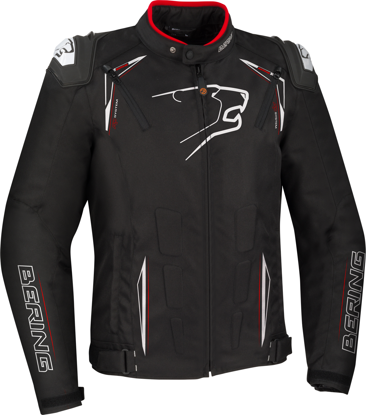 Bering Chaqueta de Moto  Start-R Negro-Blanco-Rojo