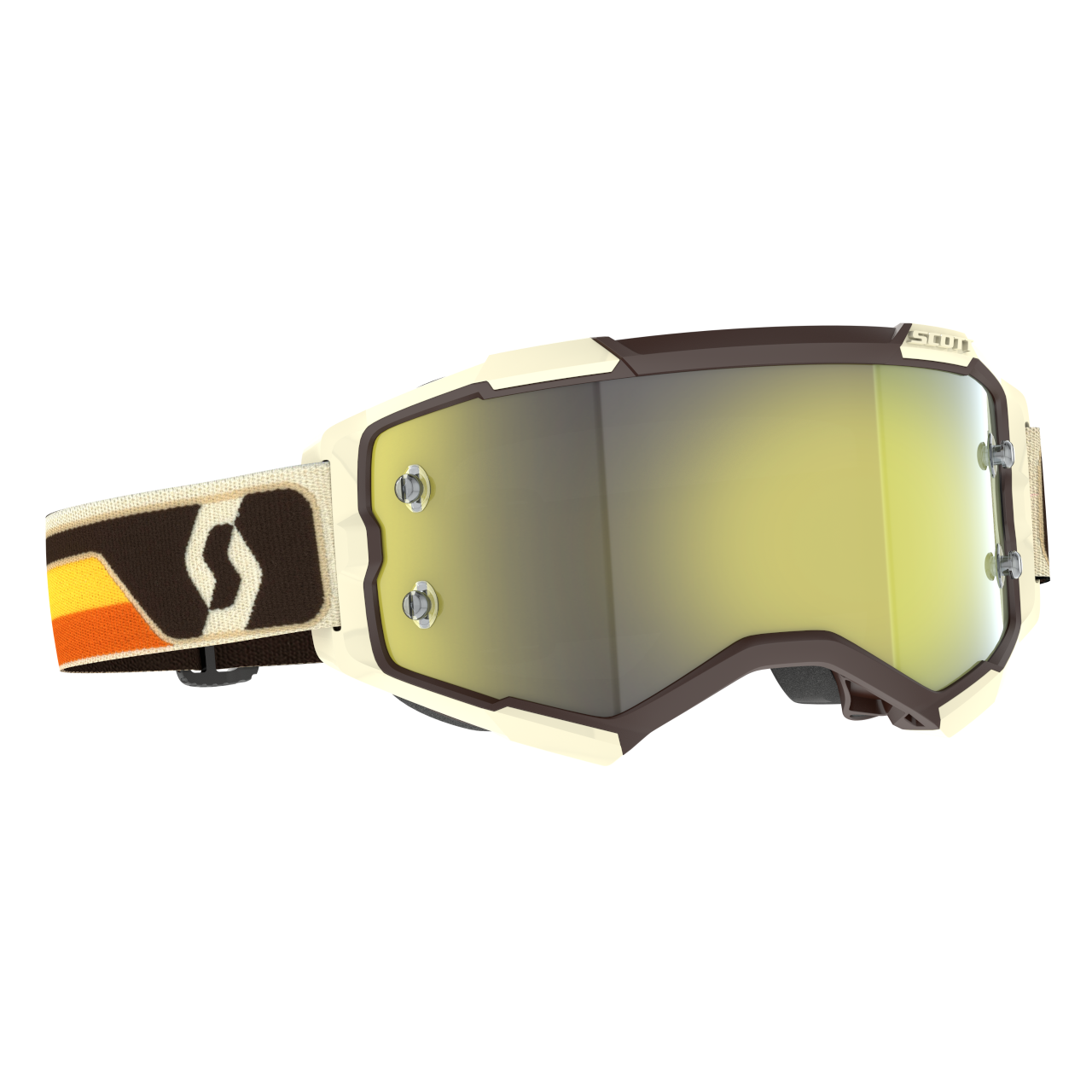 Scott Gafas de Cross  Fury Marrón-Beige-Amarillo Cromado