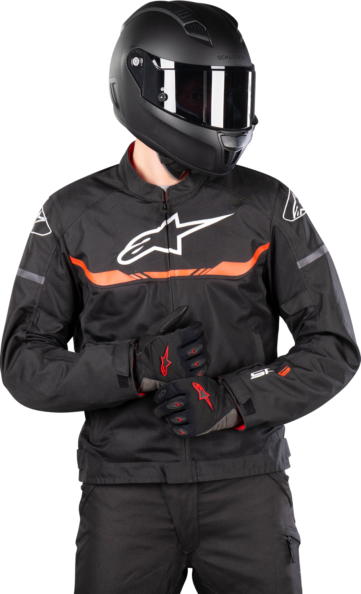 Alpinestars Chaqueta de Moto  T-SPS Air Negro-Rojo Fluo