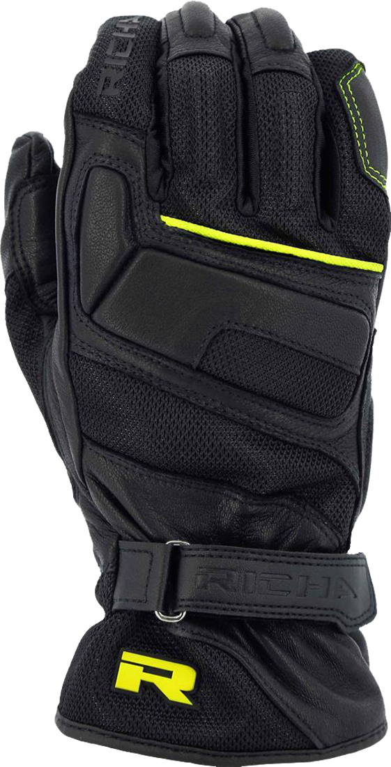 Richa Guantes de Moto para mujer  SUMMERFLY 2 Negro-Amarillo Fluo