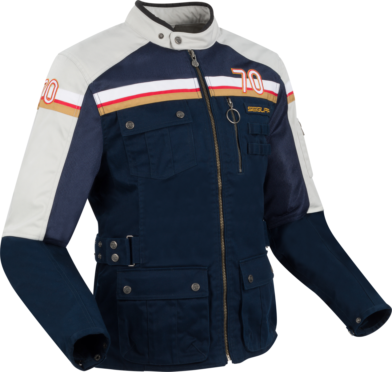 Segura Chaqueta de Moto  Mojo Azul Marino-Gris