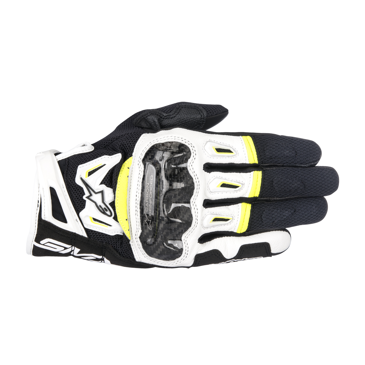 Alpinestars Guantes de Moto  SMX-2 Air Carbon Negro-Blanco-Amarillo