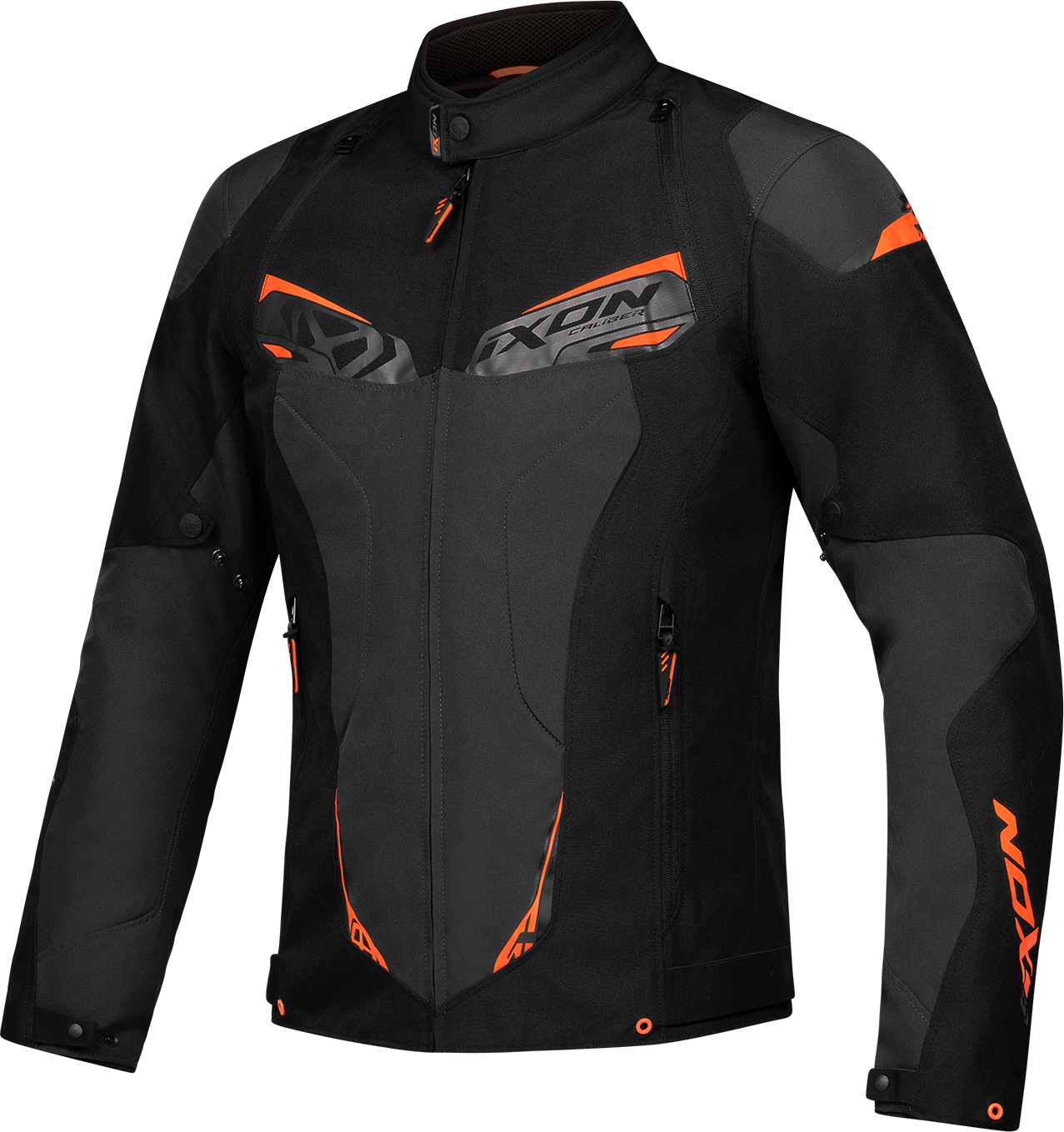 Ixon Chaqueta de Moto  Caliber Negro-Antracita-Naranja