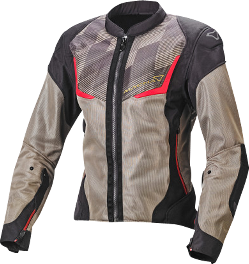 Macna Chaqueta de Moto  Orcano Mujer Rojo-Blanco