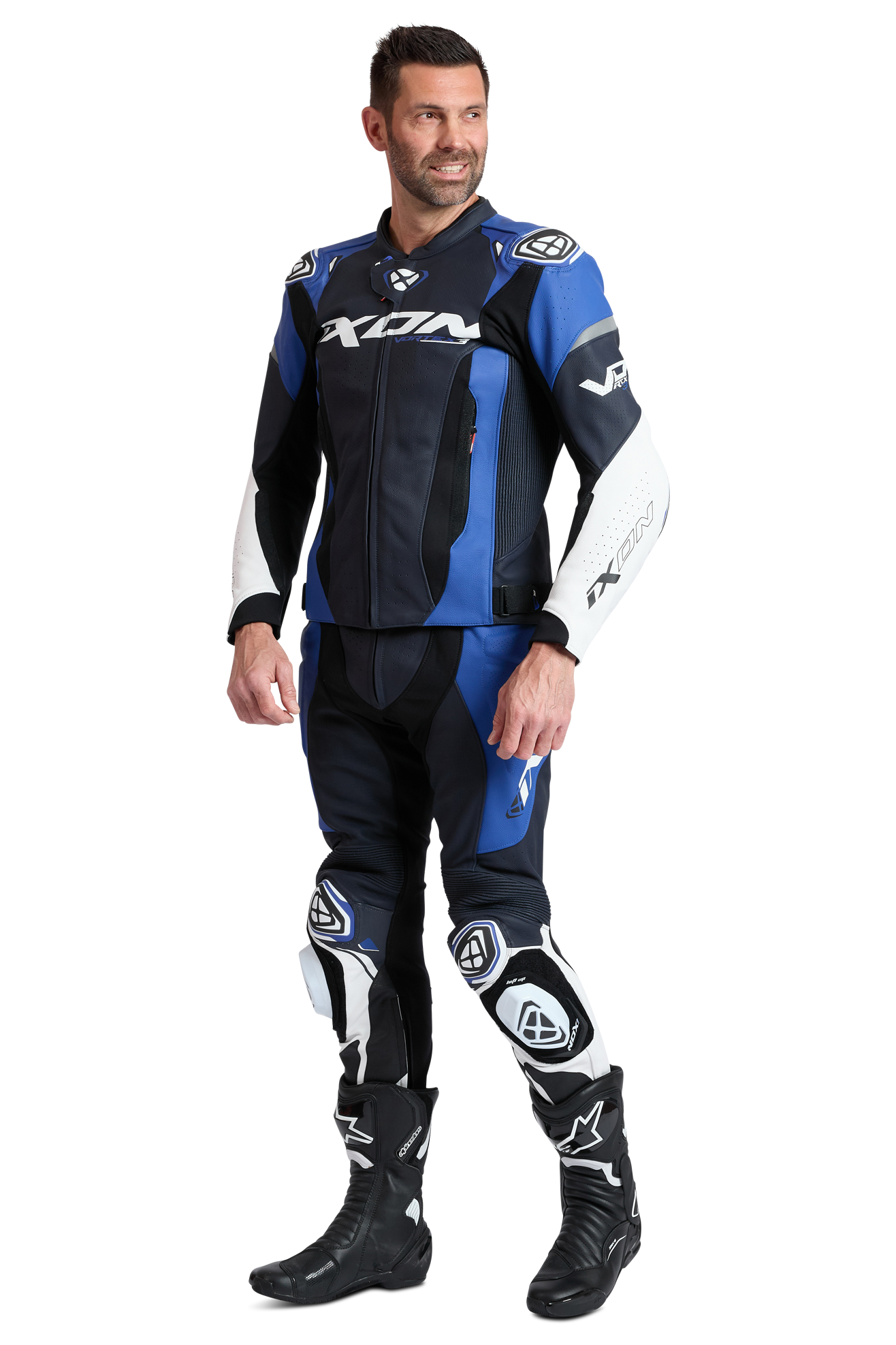 Ixon Pantalones de Moto  Vortex 3 PT Azul-Blanco