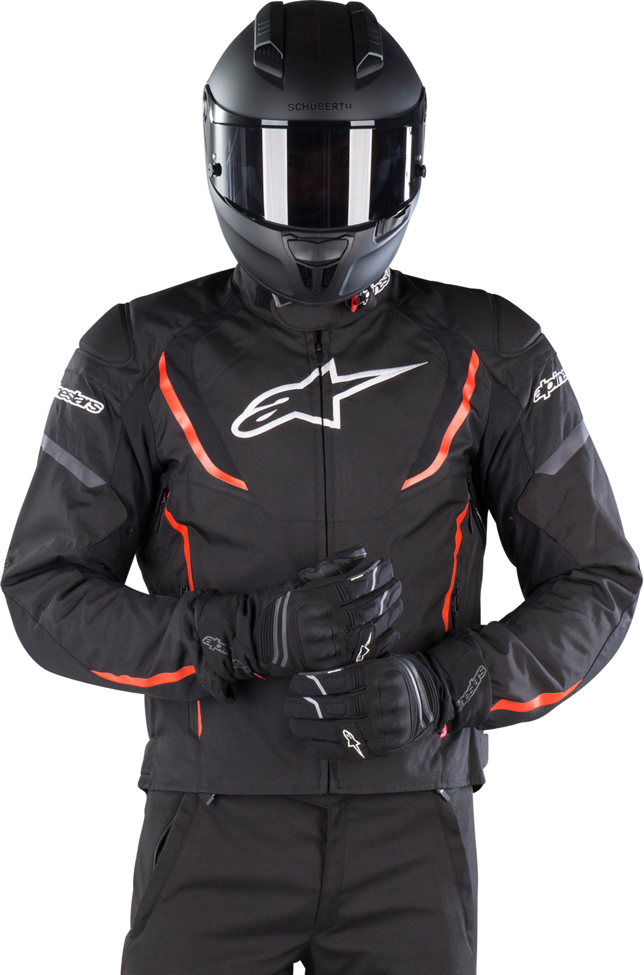 Alpinestars Chaqueta de Moto  T-Jaws V3 Waterproof Negro-Rojo Fluo