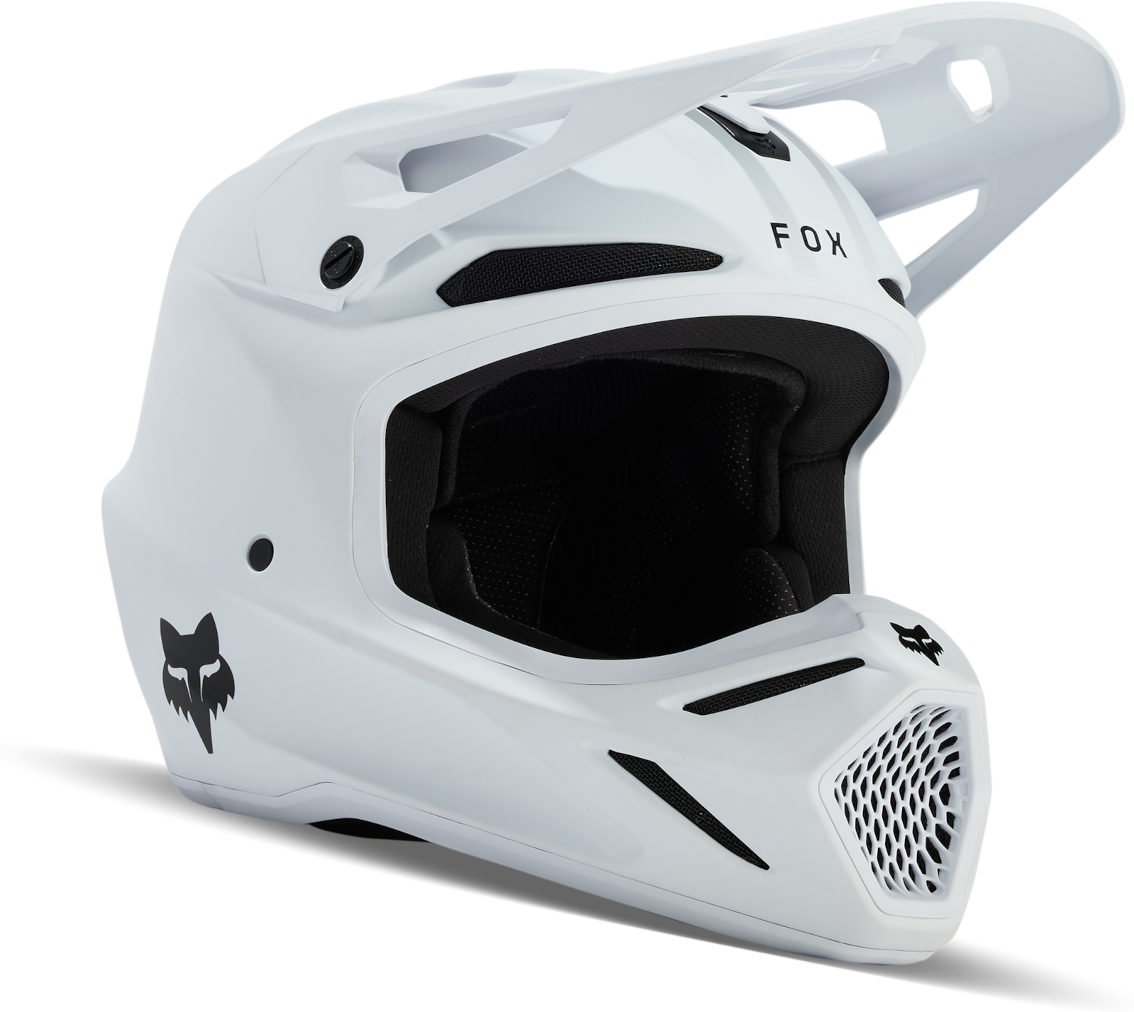 FOX Casco de Cross  V3 Blanco Mate