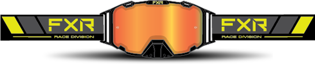 FXR Gafas de Cross  Maverick Bronze Lente HiDef/Inferno Hivis-Gris-Negro