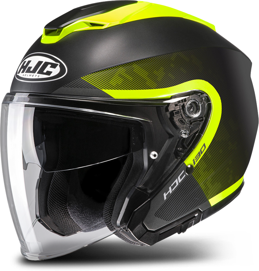 HJC Casco Jet  I30 Dexta Negro-Amarillo