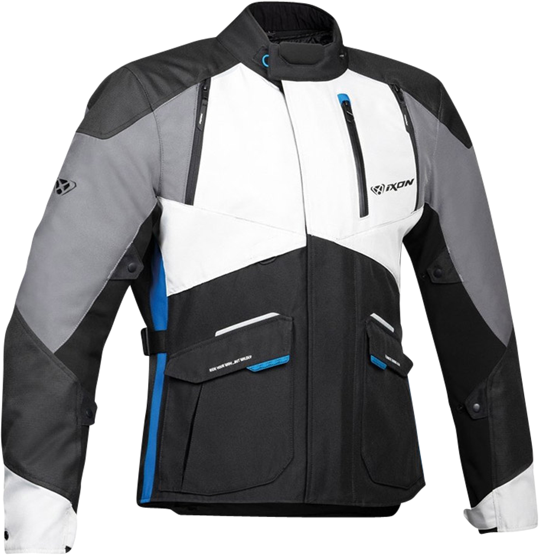 Ixon Chaqueta de Moto  Balder Negro-Gris-Azul