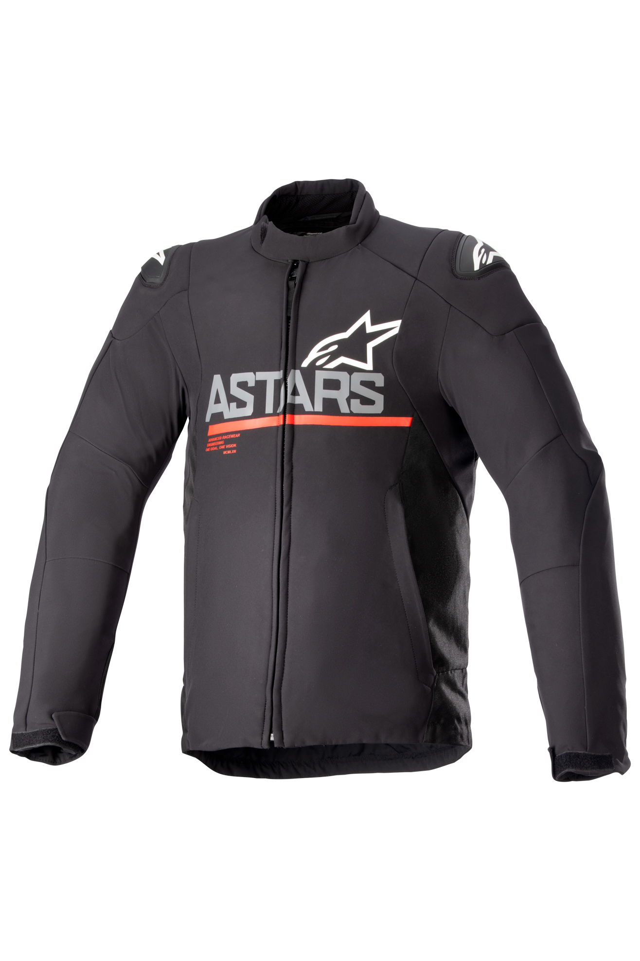 Alpinestars Chaqueta de Moto  SMX impermeable Negro-Gris Oscuro-Rojo Brillante