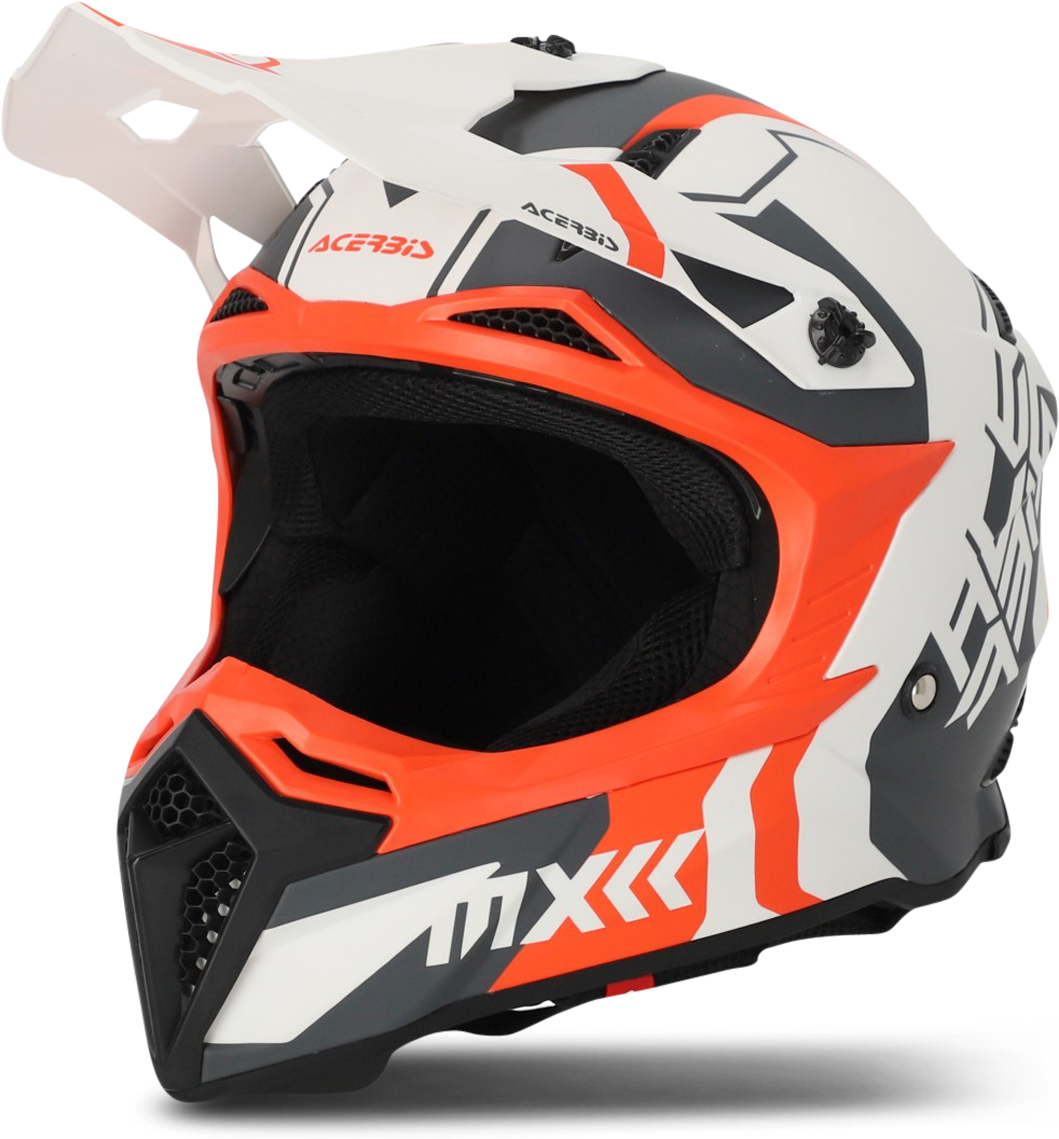 Acerbis Casco de Cross  Profile 5 Blanco-Naranja