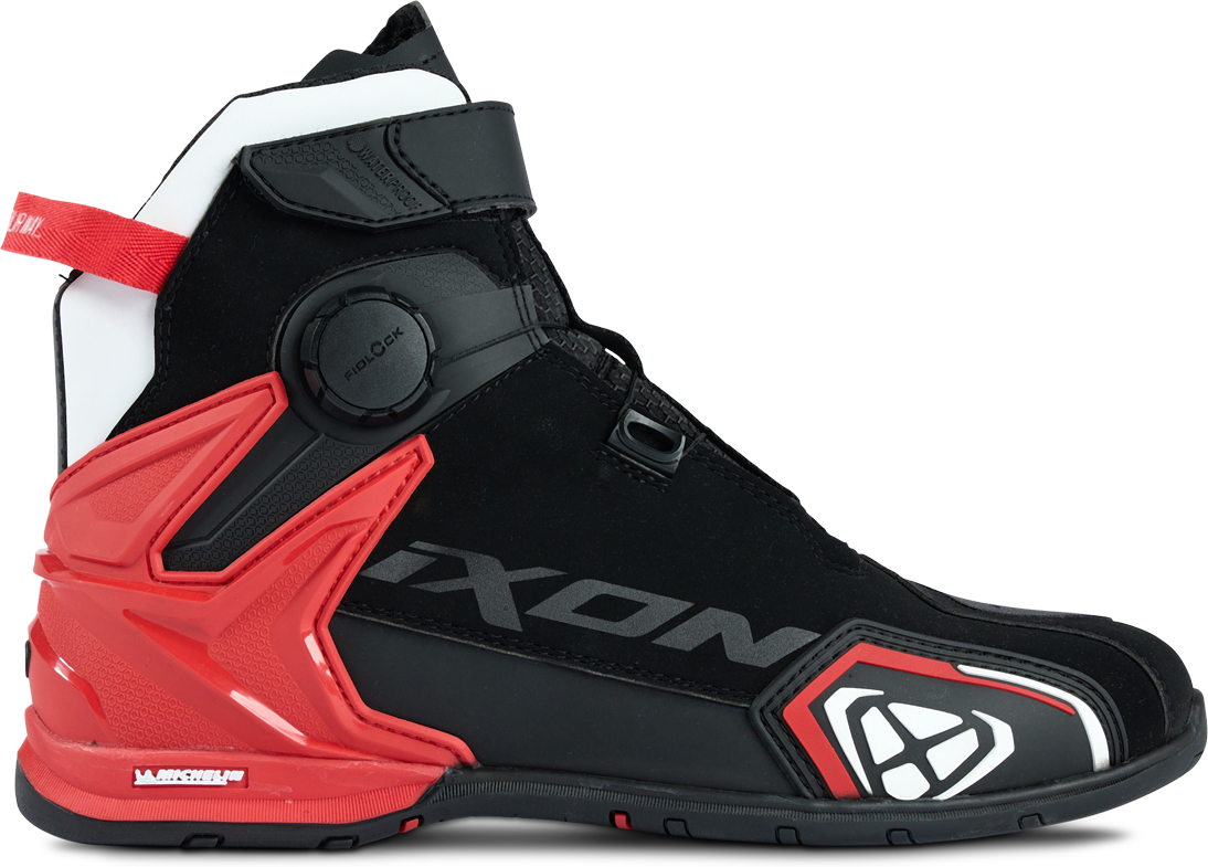 Ixon Botas de Moto  Bull 2 WP Negro-Blanco-Rojo