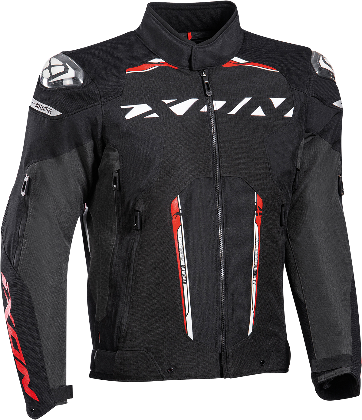 Ixon Chaqueta de Moto  Blaster Negro-Blanco-Rojo