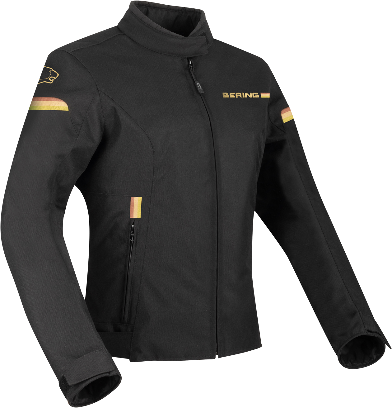 Bering Chaqueta de Moto  Lady Riva Dorado-Negro