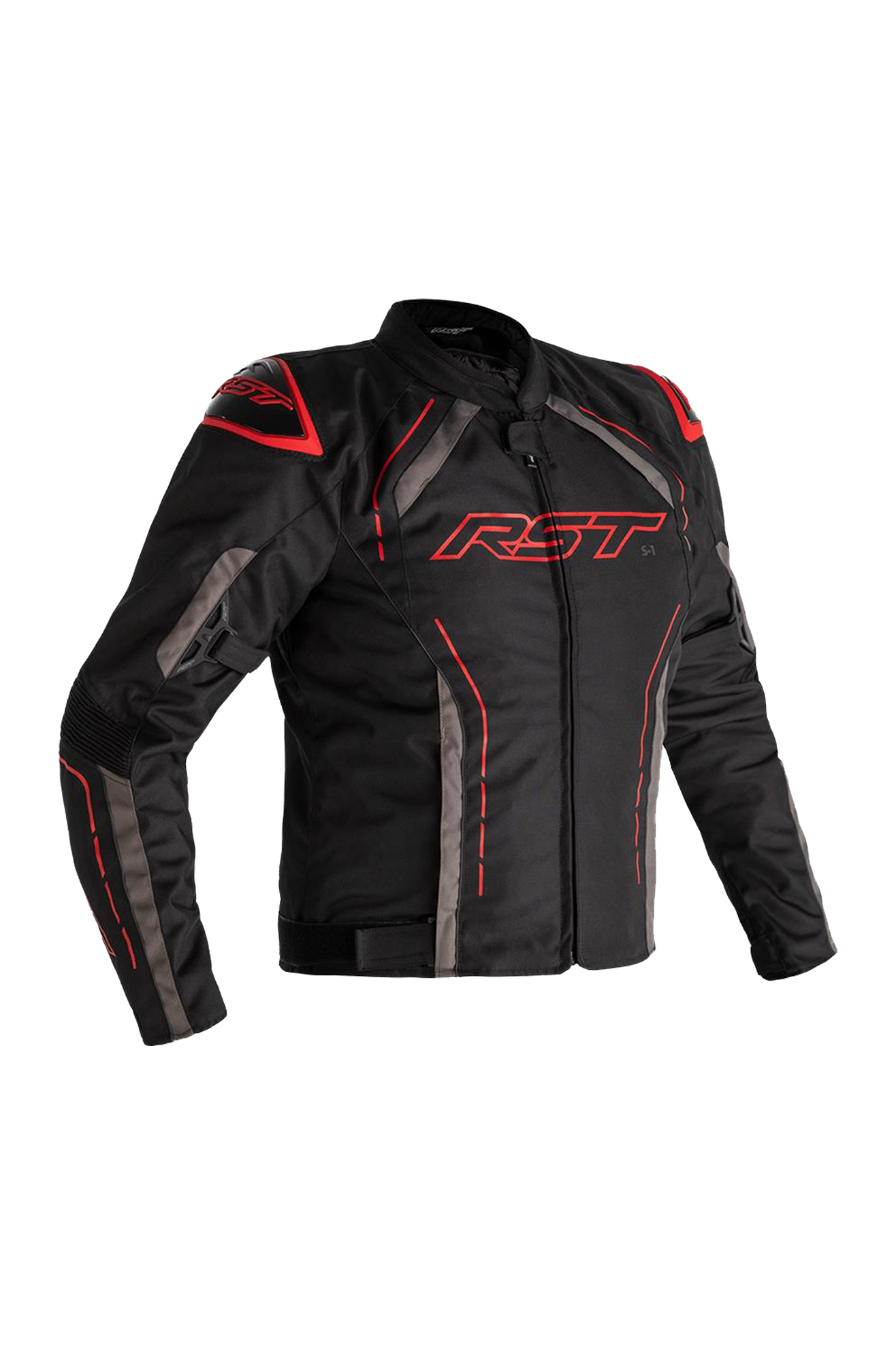 RST Chaqueta de Moto  S-1 Negro-Gris-Rojo